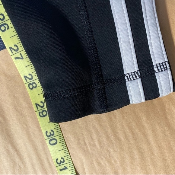 Adidas three stripe leggings XS Black white - Picture 4 of 5